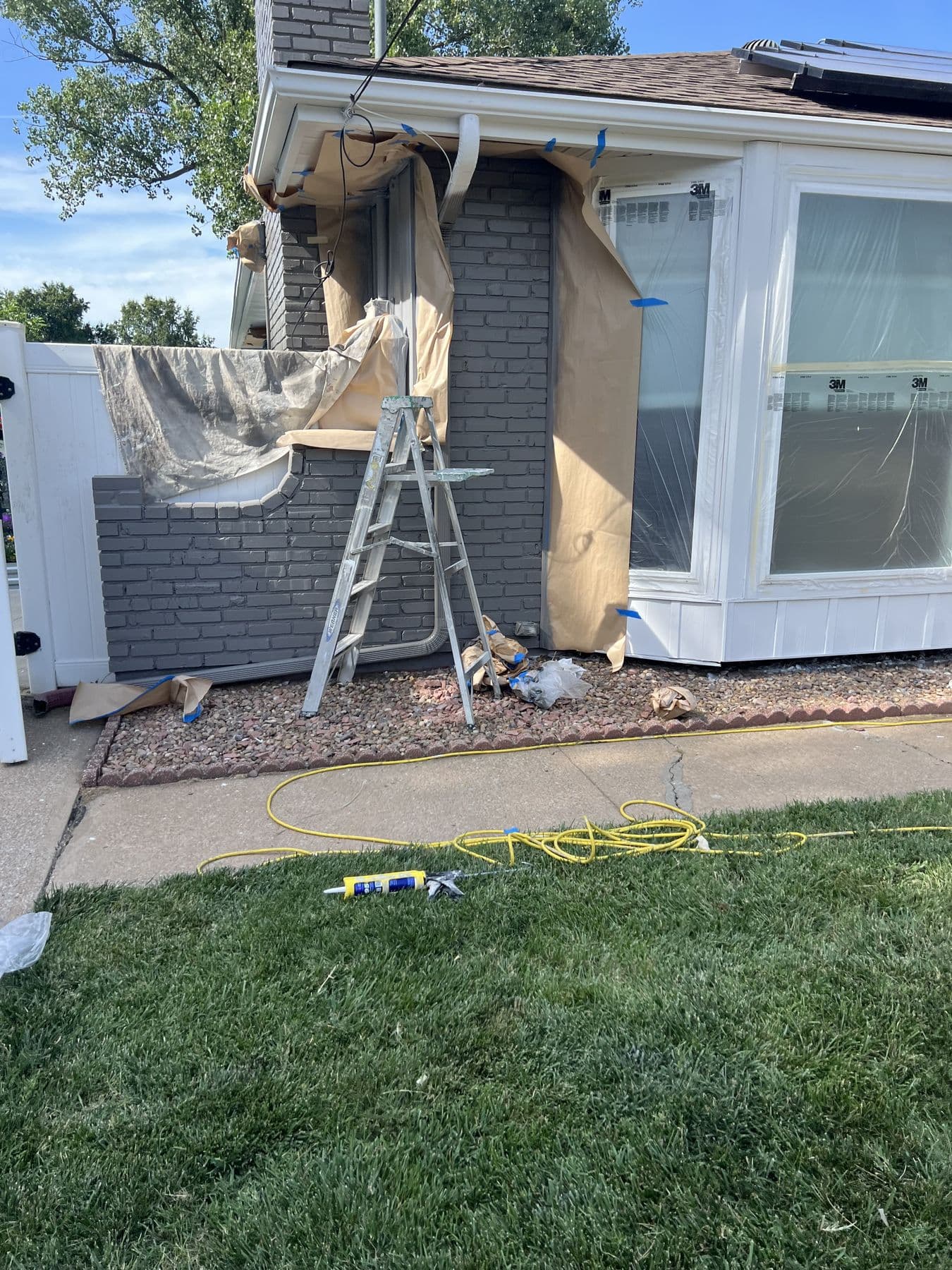 Ruiz Painting crew on a real Kansas City metro job