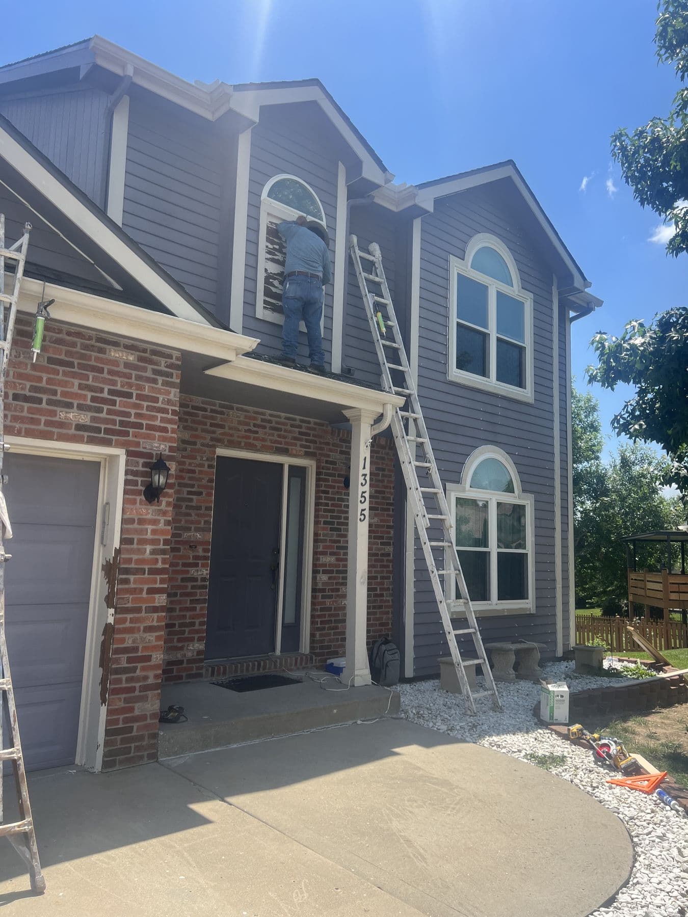 Ruiz Painting crew on a real Kansas City metro job